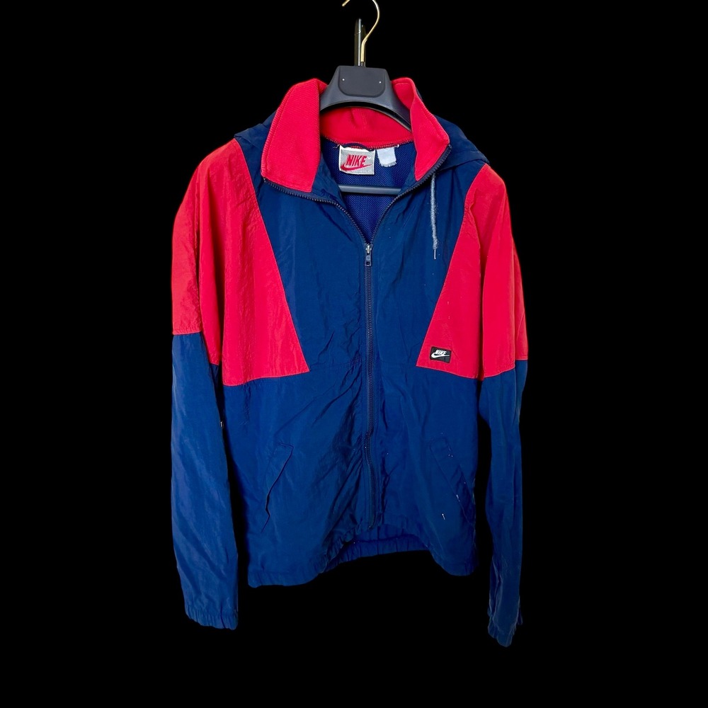 Vintage 80's Nike Windbreaker Jacket‎ Colorblock Hooded Full Zip